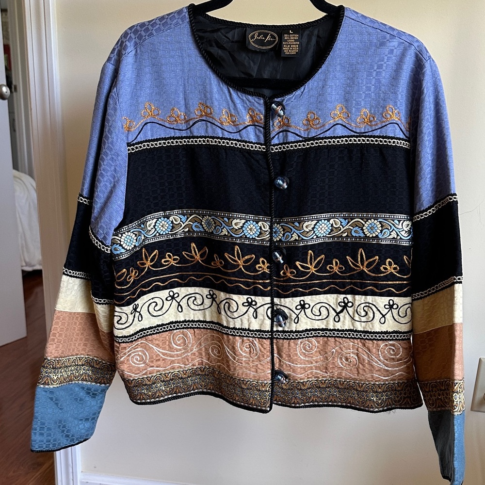 Gallery Women's Multicolor Embroidered Blazer